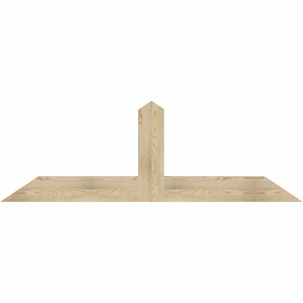 Ekena Millwork Portland Rough Sawn Timber Gable Bracket, Douglas Fir, 72"W x 24"H x 4"D x 6"F, 8/12 Pitch GBW072X24X0406POR00RDF - main
